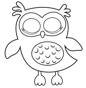 Desenho de Uma Linda Coruja para Colorir