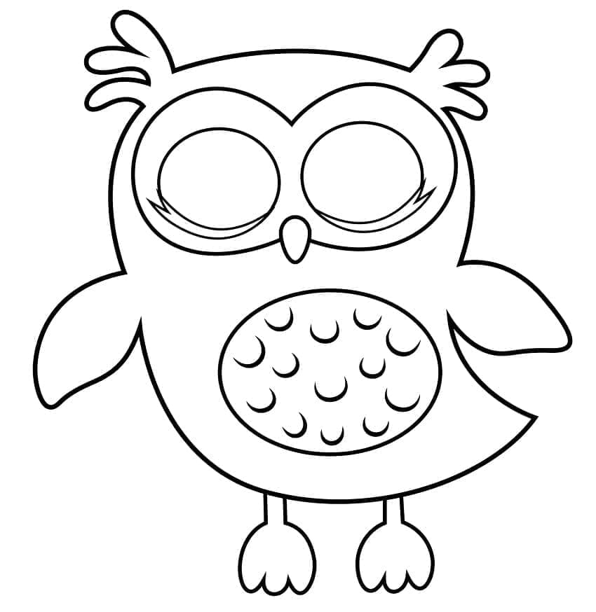 Desenho de uma Linda Coruja para Colorir