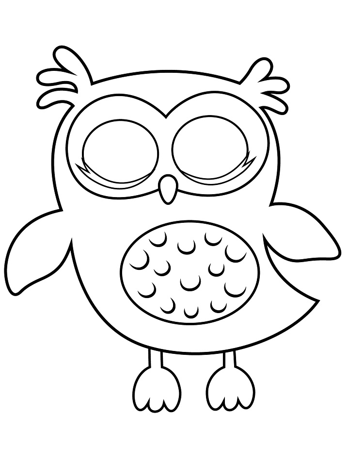 Desenho de Coruja Detalhada para Colorir Pdf