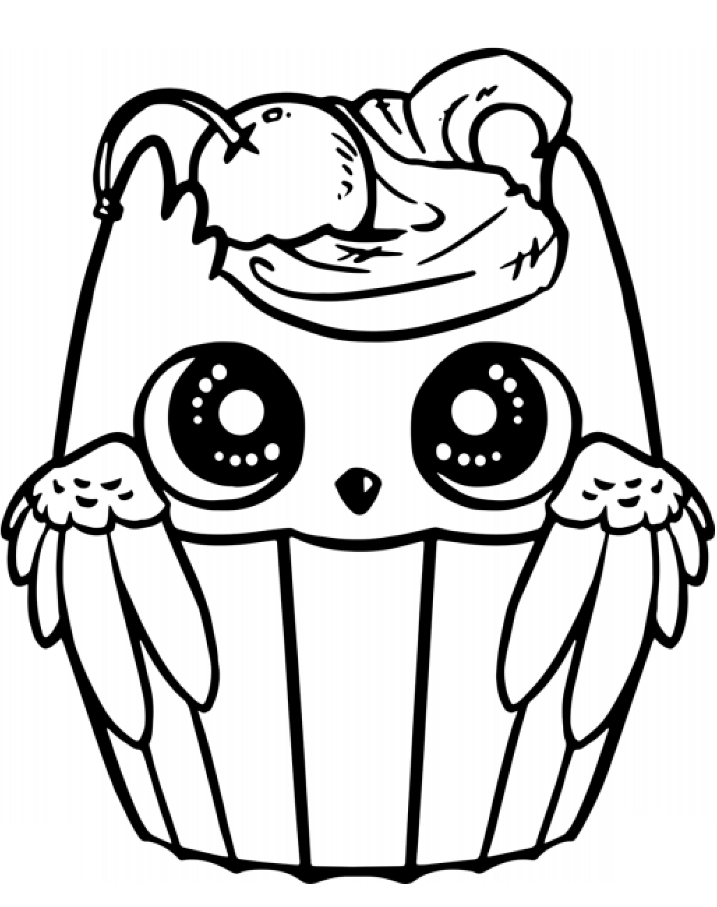 Desenho de Coruja Voando para Colorir