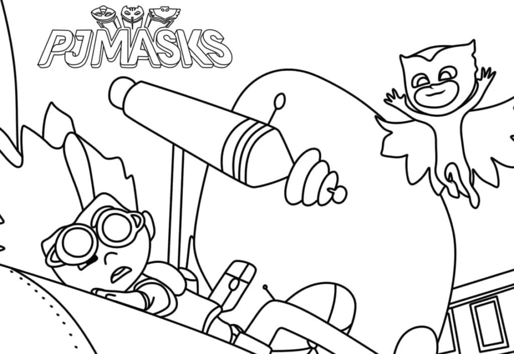 Desenho de Corujita e Romeo para Colorir