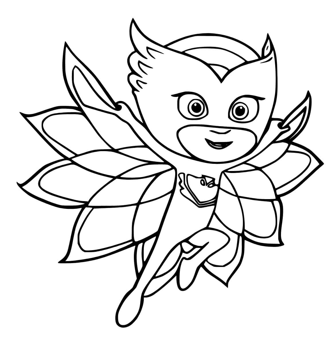 Desenho de Corujita Feliz para Colorir