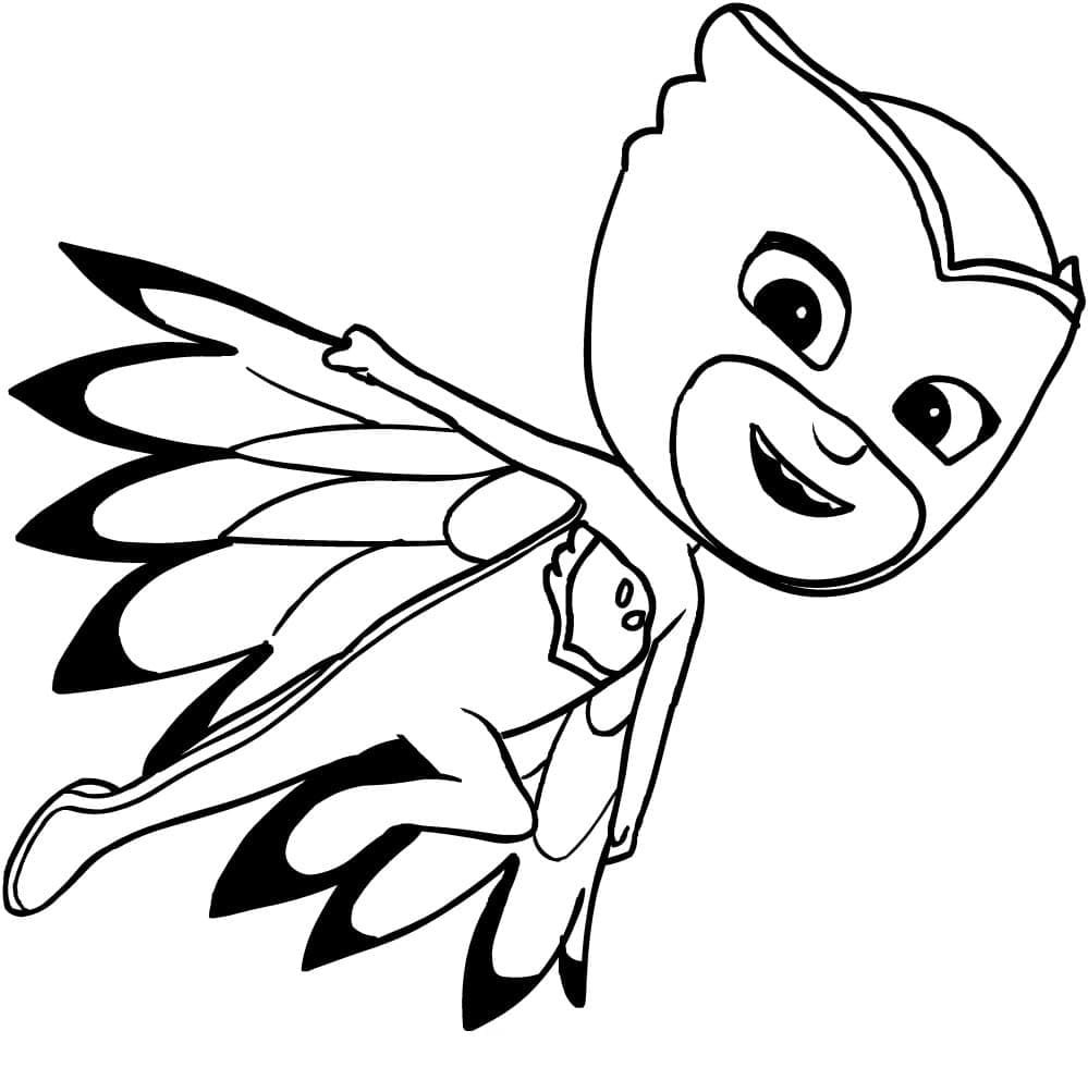 Desenho de Corujita Grátis para Colorir
