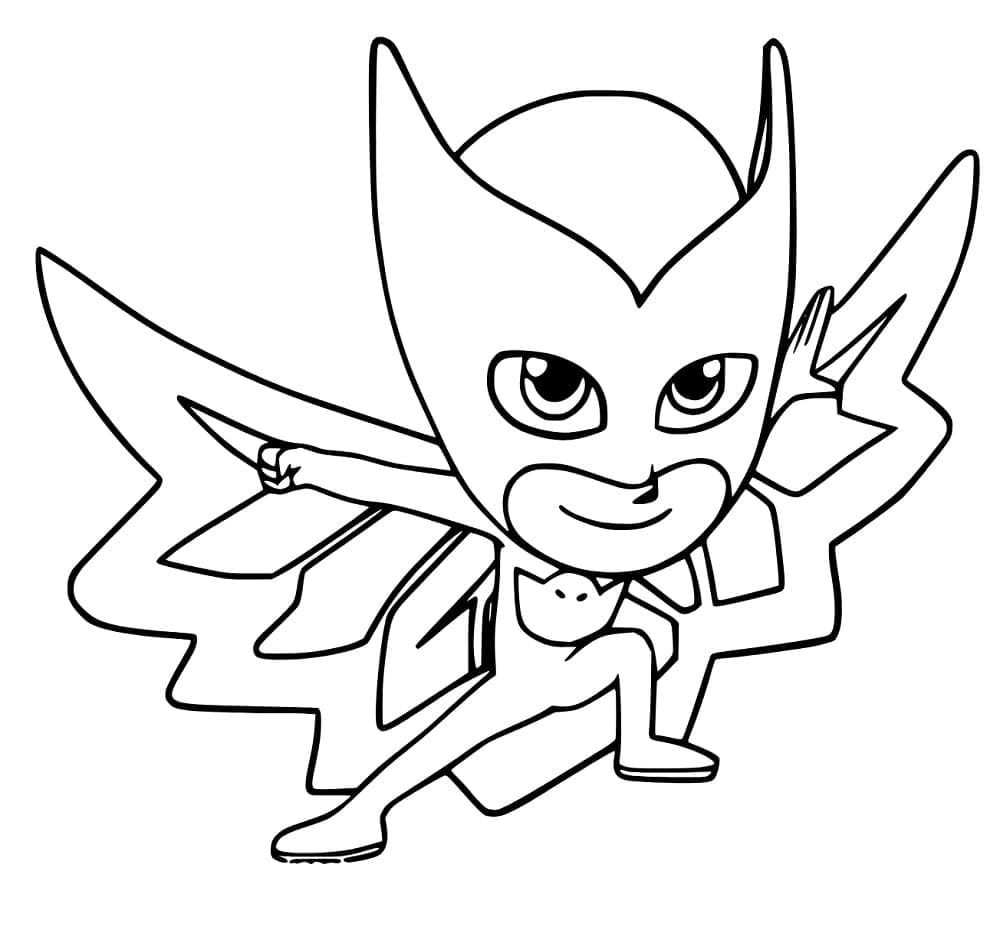 Desenho de Corujita Grátis para Crianças para Colorir