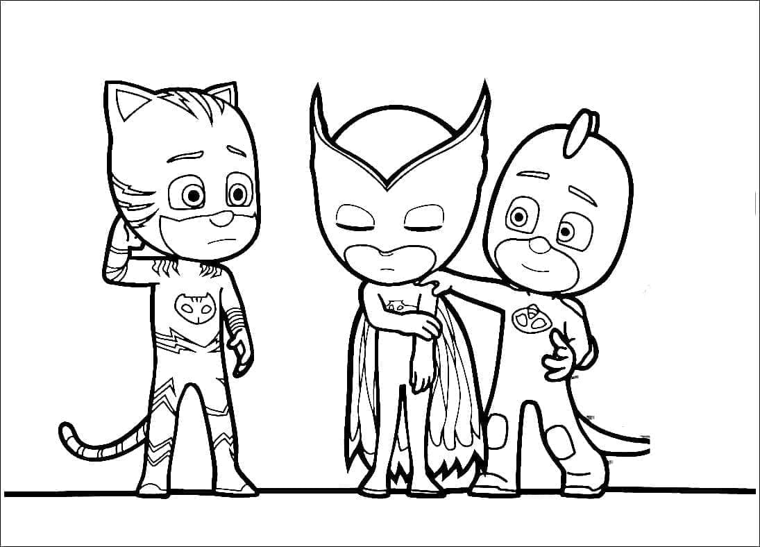 Desenho de Corujita Triste para Colorir