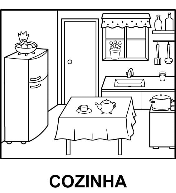 Desenho de Cozinhá Imprimivel Download