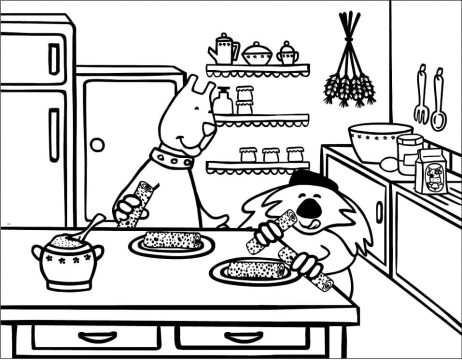 Desenho de Cozinha Moderno para Colorir