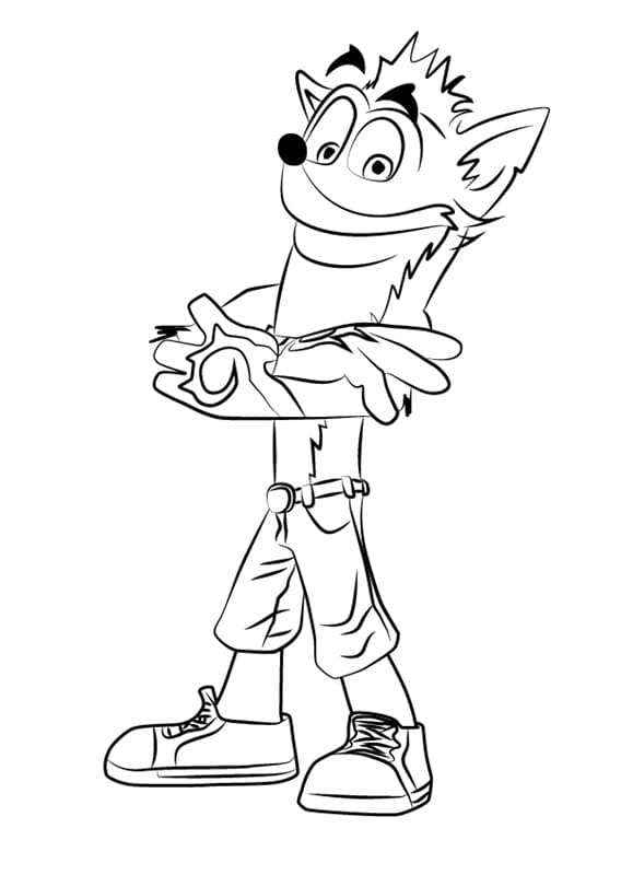 Baixar Grátis Desenho de Crash Bandicoot para Colorir em Pdf