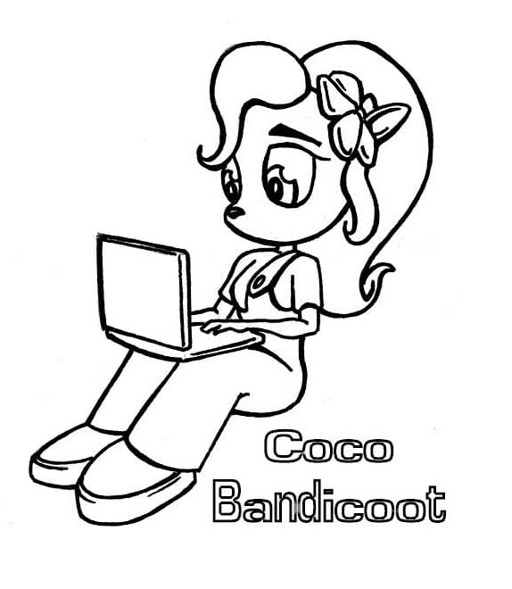 Desenho de Coço Bandicoot para Colorir