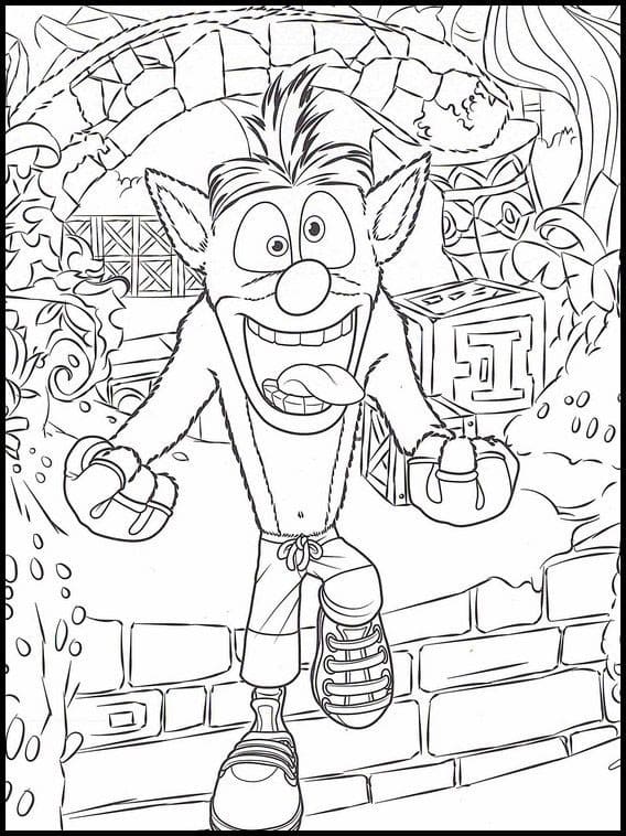 Desenho de Crash Bandicoot Baixar e Pintar