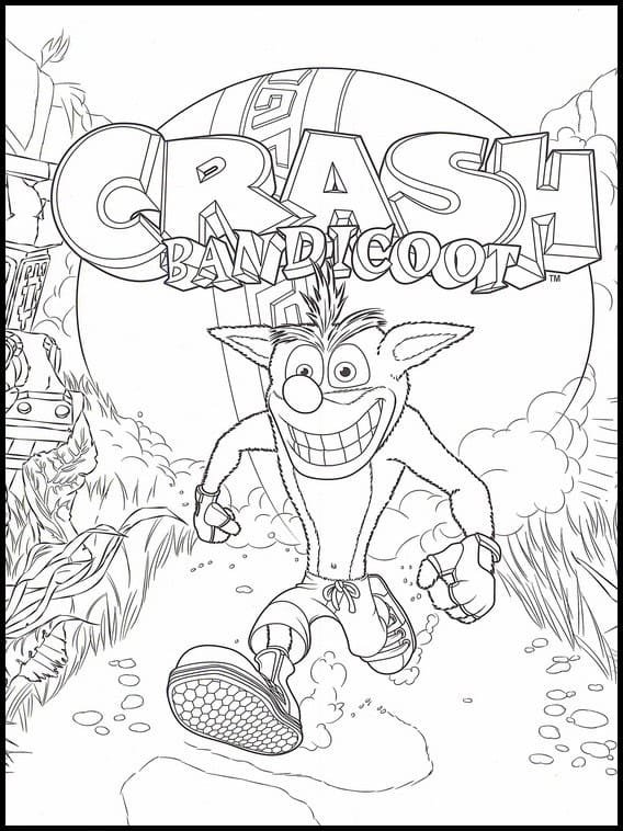 Desenho de Crash Bandicoot