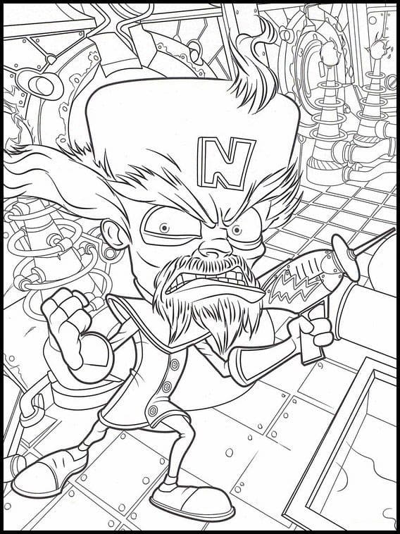 Desenho de Doutor Neo Córtex para Colorir