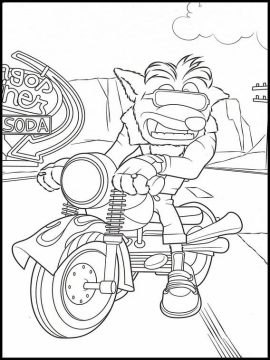Desenho de Jogo Crash para Colorir