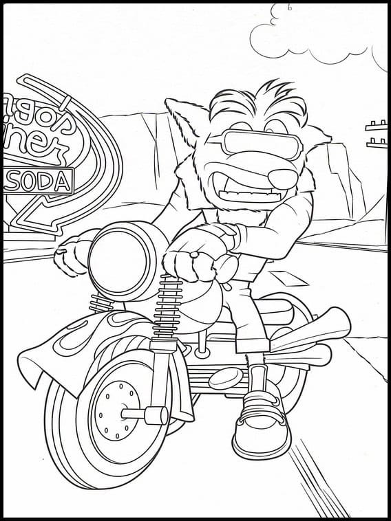Desenho de Jogo Crash para Colorir