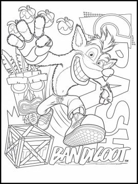 Desenho do Jogo Crash Bandicoot para Colorir