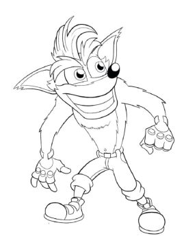 Desenho grátis de Crash Bandicoot para Colorir A4