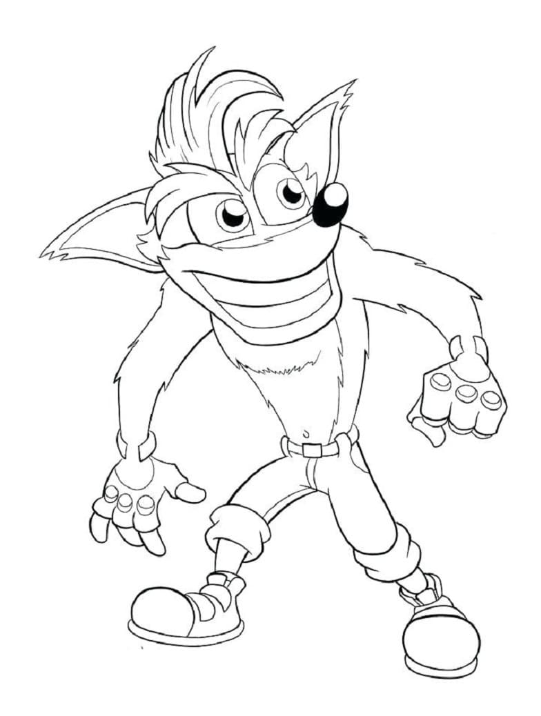 Desenhos de Crash Bandicoot para Colorir