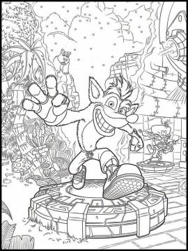 Desenho Realistade Crash Bandicoot para Colorir