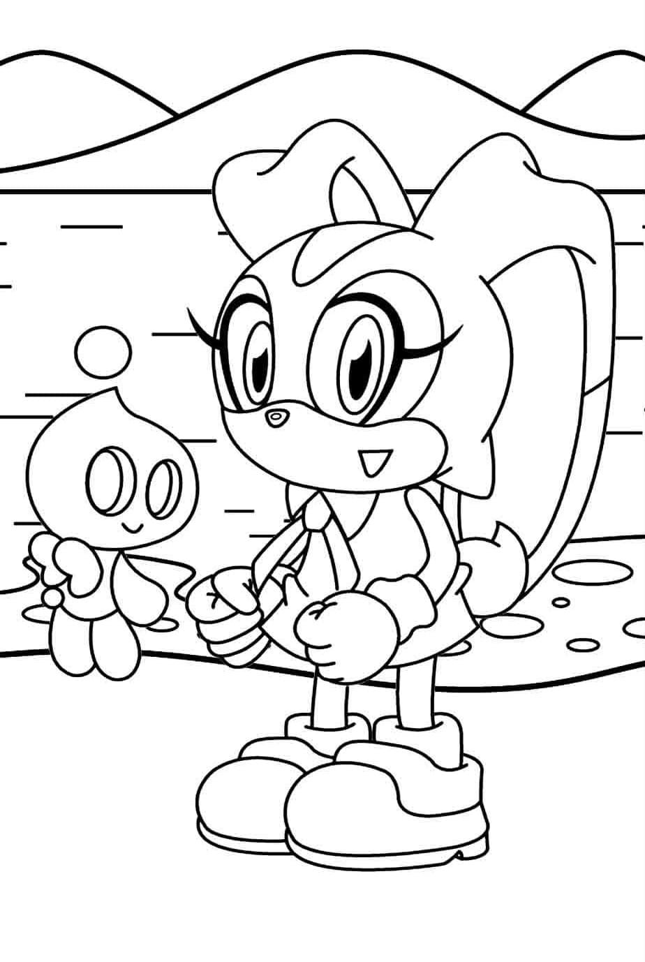 Desenho de Cream The Rabbit Adorável para Colorir