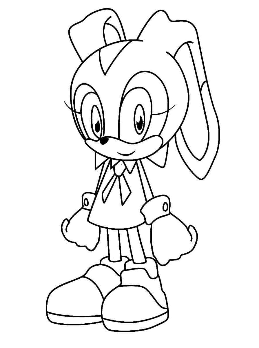 Desenho de Cream The Rabbit Alegre para Colorir