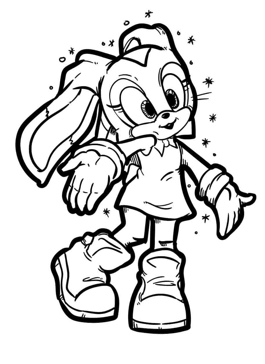 Desenho de Cream The Rabbit Animado para Colorir