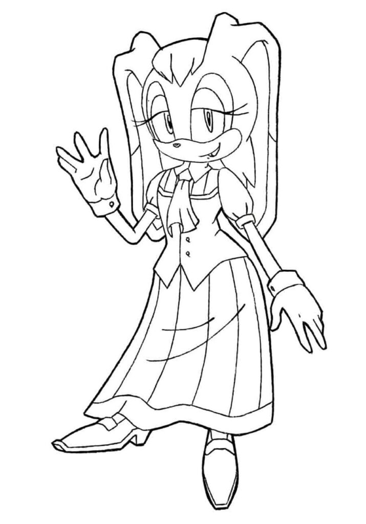 Desenho de Cream The Rabbit de Sonic para Colorir