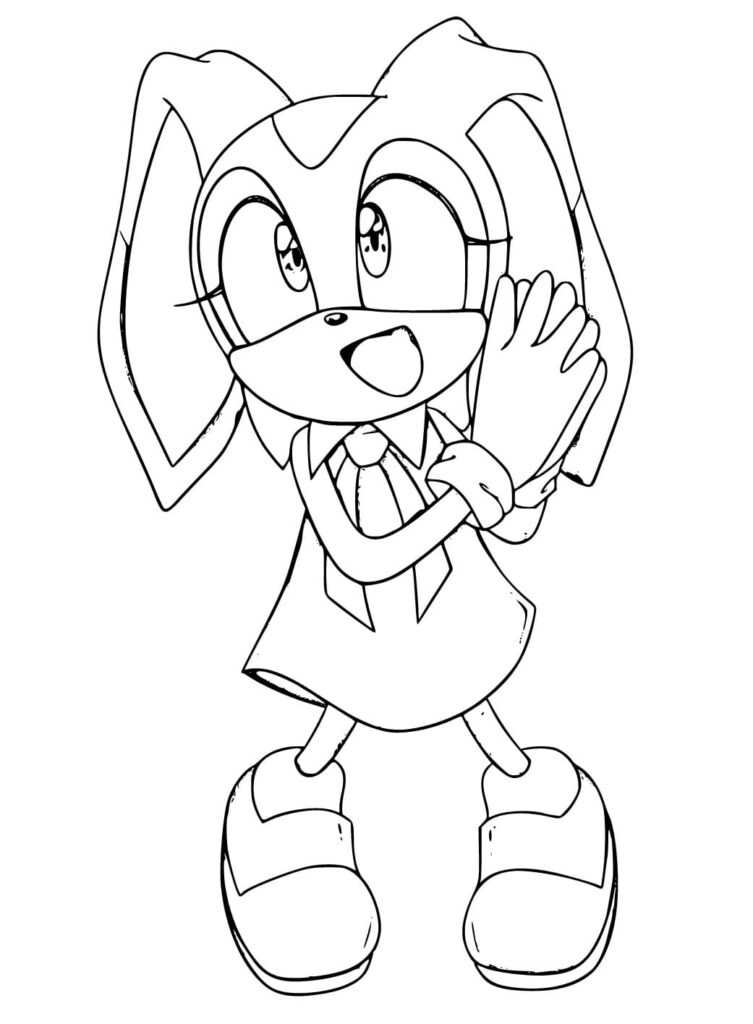 Desenho de Foto de Cream The Rabbit para Colorir