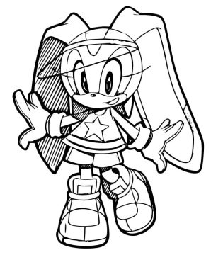 Desenho de Imagem de Cream The Rabbit para Colorir
