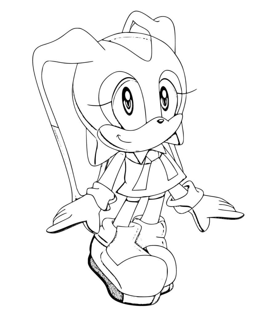 Desenho de Pintura de Cream The Rabbit para Colorir