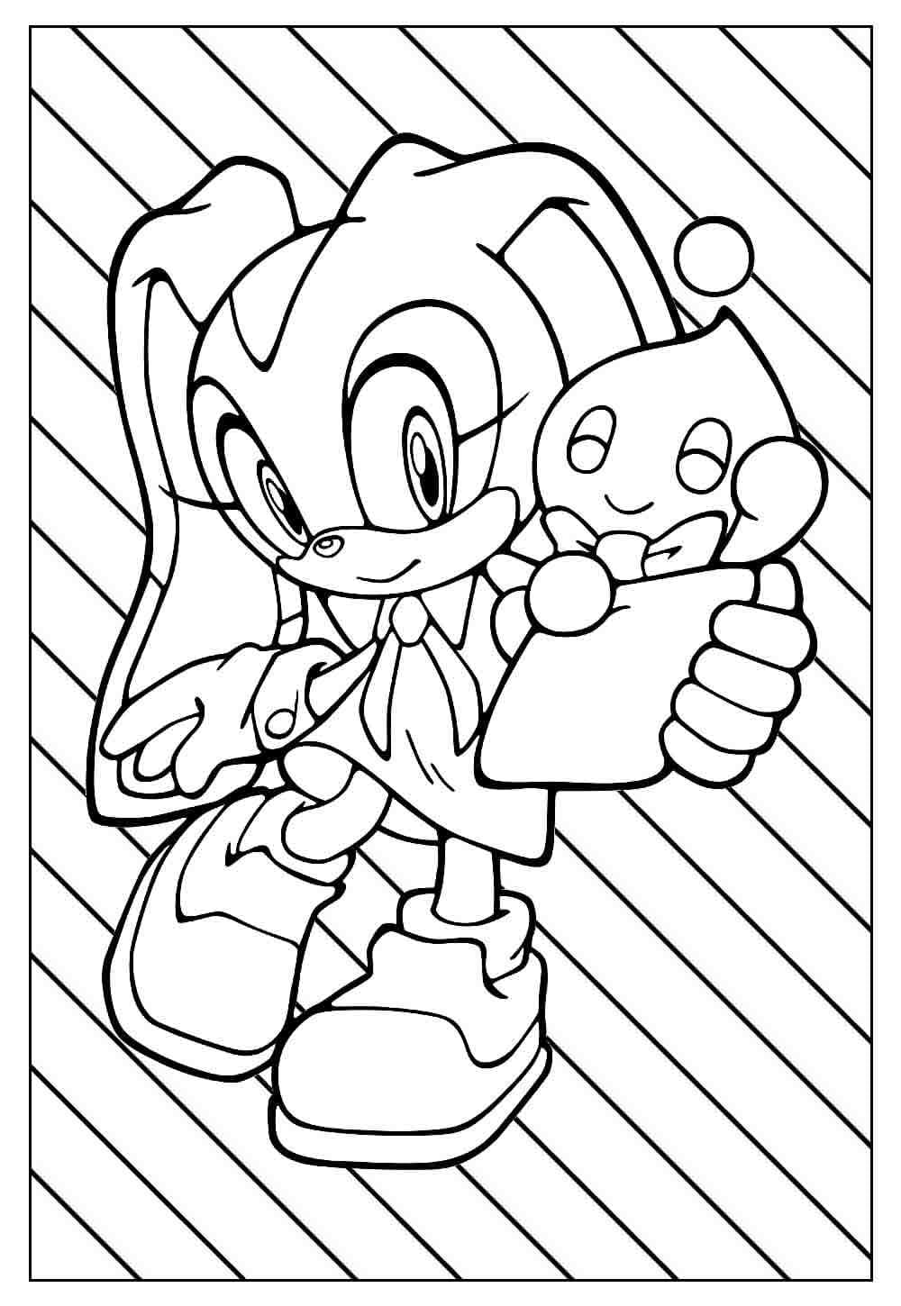 Desenhos de Cream the Rabbit para Colorir