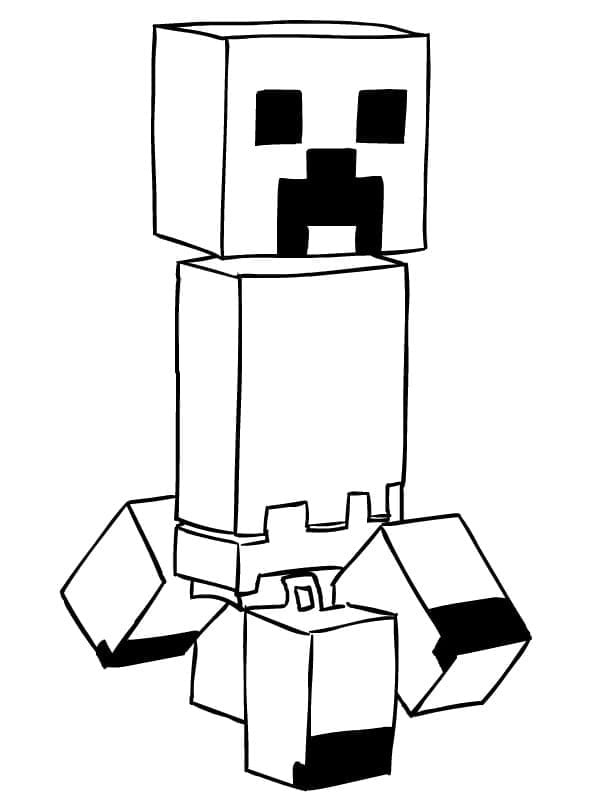 Desenho de Creeper Grátis para Colorir