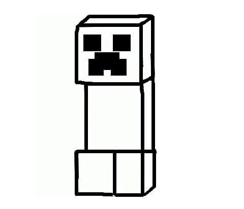 Desenho de Creeper para Crianças de 1 Ano para Colorir