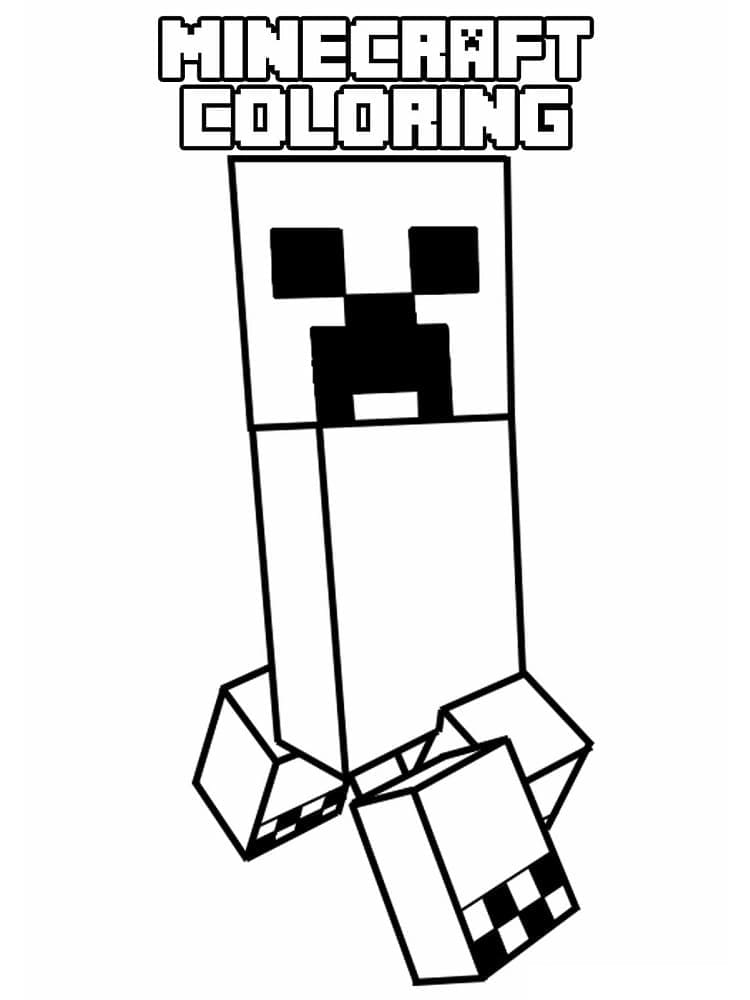 Desenho de Creeper para Crianças de 4 Anos para Colorir