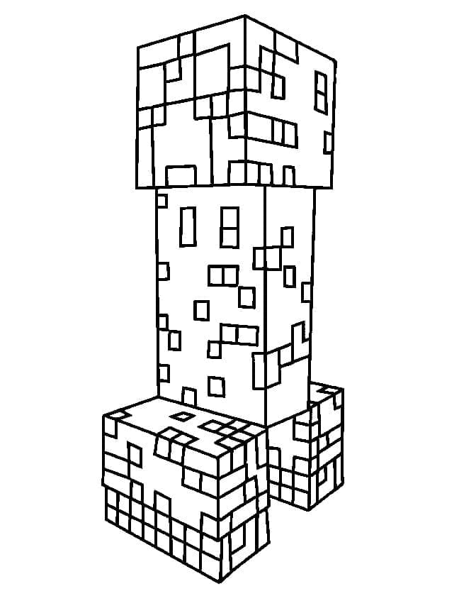 Desenho de Creeper para Crianças de 6 Anos para Colorir
