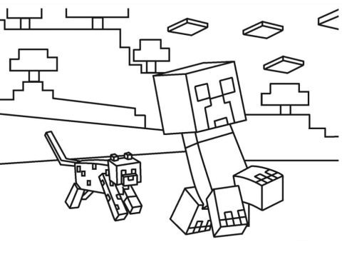Desenho de Creeper para crianças para Colorir