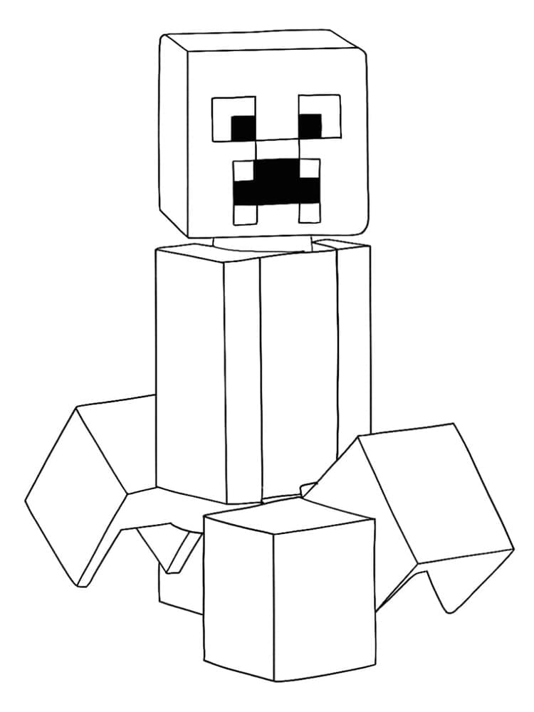 Desenho de Creeper Simples para Colorir
