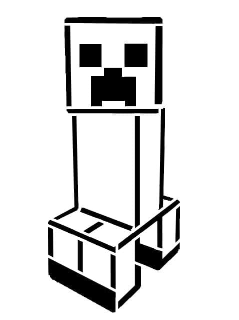 Desenho de Minecraft Creeper Grátis para Crianças para Colorir