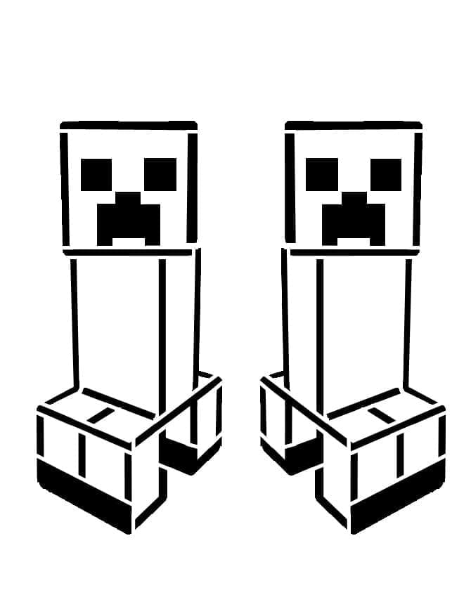 Desenho de Pintura de Creeper para Colorir