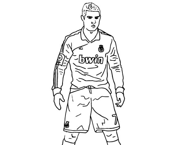 Desenho de Cristiano Ronaldo Infantil para Imprimir