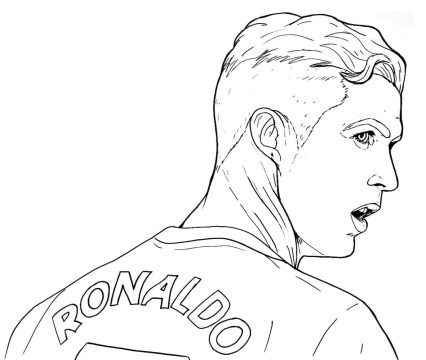 Desenho de Imagem de Ronaldo para Colorir
