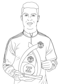 Desenho de incrível Cristiano Ronaldo para Colorir