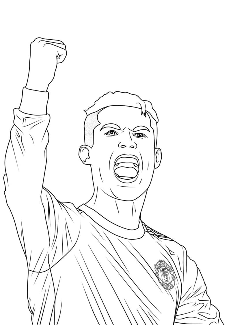Desenhos de Cristiano Ronaldo para Colorir