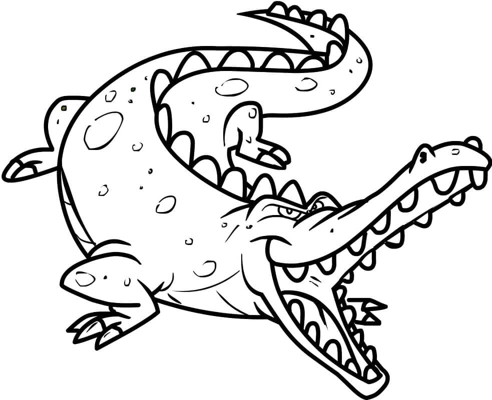 Desenho de Crocodilo 4 para Colorir