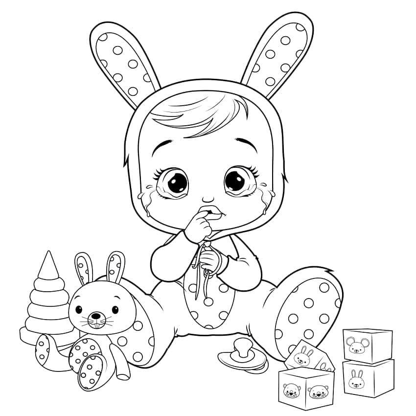 Desenho de Coney Cry Baby para Colorir