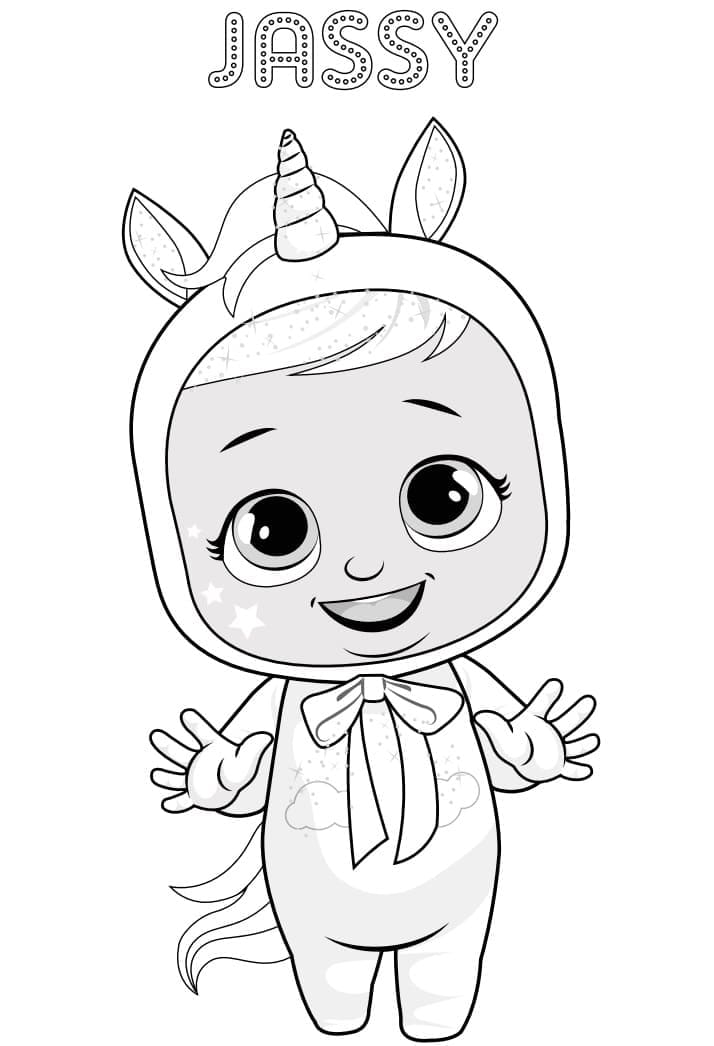 Desenho de Jassy Cry Baby para Colorir