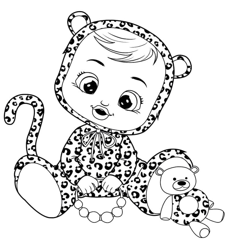 Desenho de Lea Cry Baby para Colorir