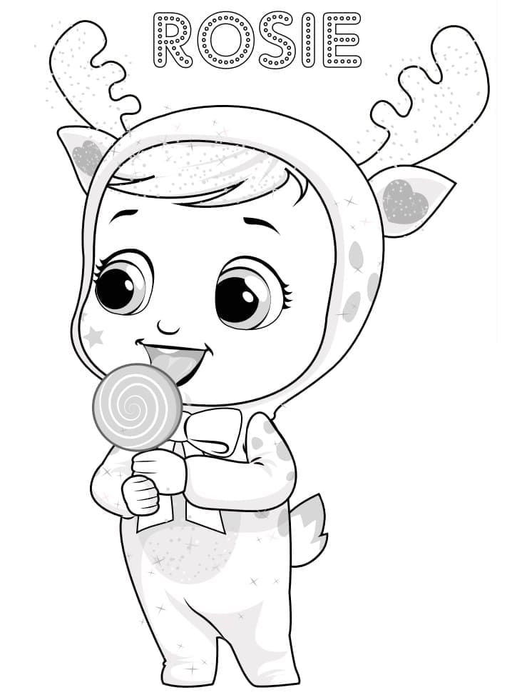 Desenho de Rosie Cry Baby para Colorir
