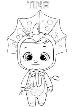 Desenho de Tina Cry Baby para Colorir