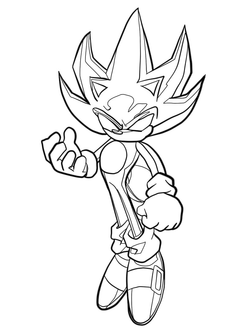 Desenho de Dark Sonic Imprimivel para Colorir