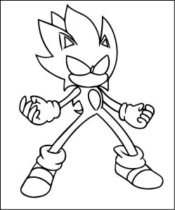 Dark Sonic para Colorir